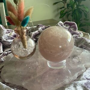 Lavender Rose Quartz Sphere 💕